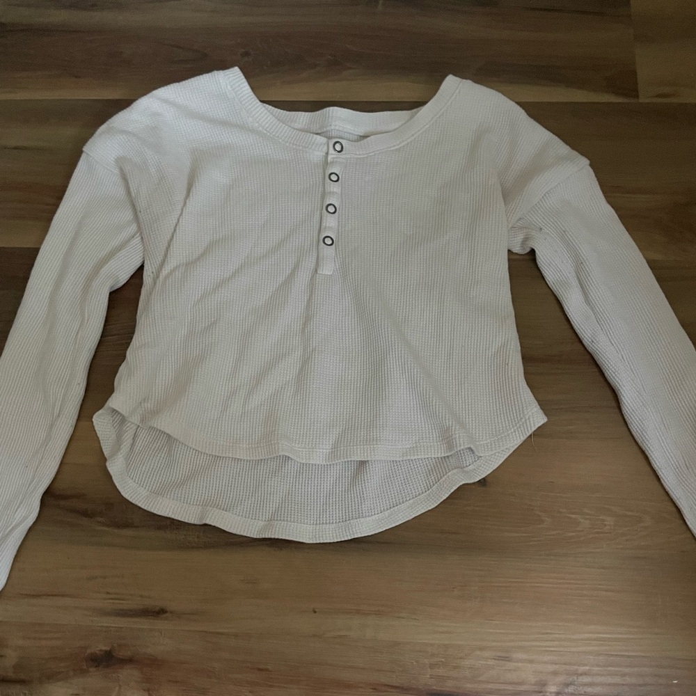 Size xxs white button up women’s long sleeve
